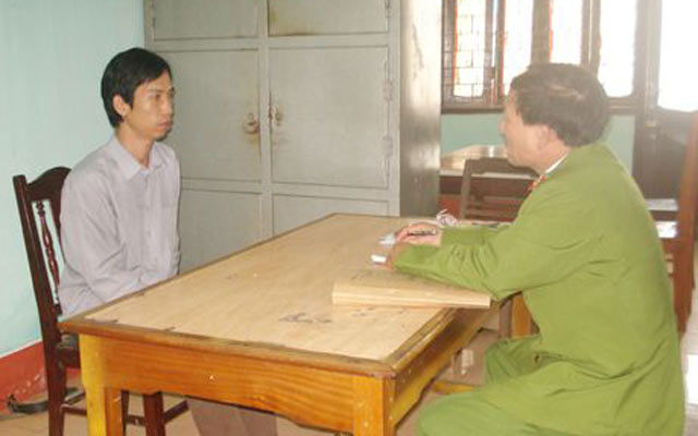 Trần Văn Ninh tại cơ quan điều tra.