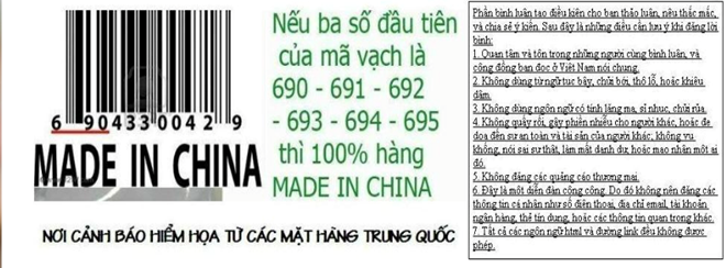 Nhiều thành viên còn chia sẻ cho nhau cách nhận biết hàng Trung Quốc.