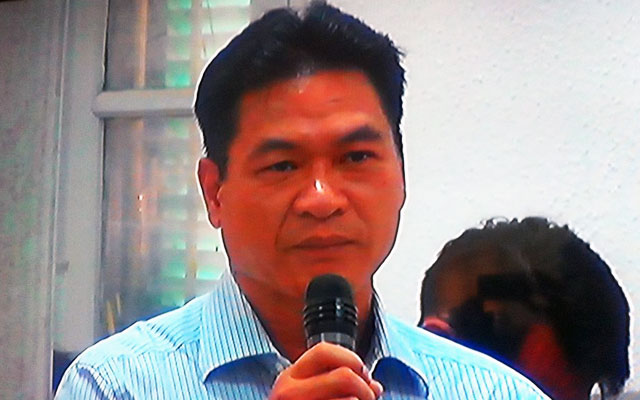 Ông Trần Đình Long - Chủ tịch HĐQT Tập đoàn Hòa Phát tại tòa.