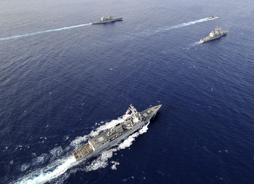 Tàu chiến thuộc Hạm đội 7 của Mỹ ở Thái Bình Dương. Ảnh: Newpacificinstitute.org