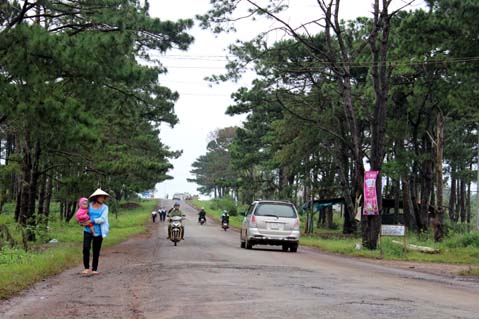 Dự án Đường Hồ Chí Minh (QL14) qua các tỉnh Tây Nguyên được khởi công vào ngày 15.9.2013 (Nguồn ảnh: Báo GTVT)