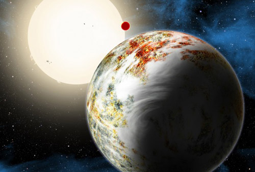   Mô phỏng hành tinh Kepler-10c. Ảnh: Harvard-Smithsonian Center for Astrophysics.