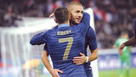 Franck Ribéry và Karim Benzema ĐT Pháp