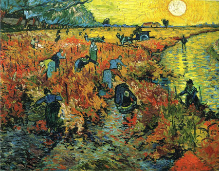 Sắc đỏ trong tranh Van Gogh dần chuyển sang sắc trắng