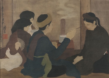 Bức “Hầu đồng” vẽ năm 1931 của họa sĩ Nguyễn Phan Chánh.