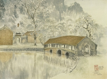 Bức “Đường lên Chùa Thầy” của họa sĩ Trần Duy (1922-2014).