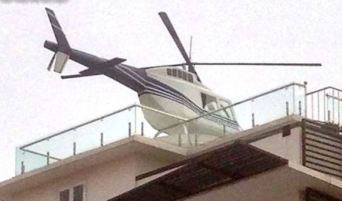 Sự thật về chiếc trực thăng trên nóc nhà của đại gia Hải Dương