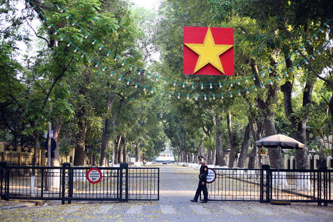 duong ha noi trai tham vang mua la bay hinh anh 2