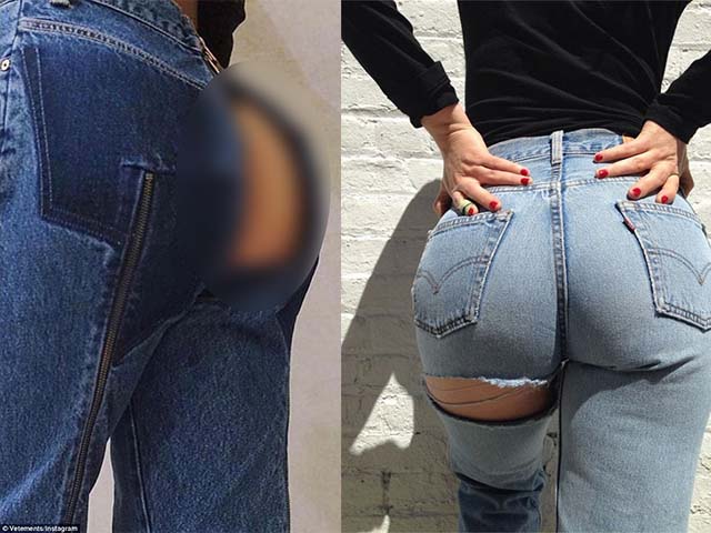 Dân tình phát "sốt" trước mẫu jeans rách mông giá 43 triệu