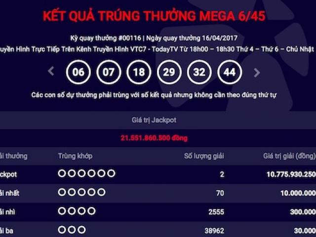 Kỷ lục vé trúng jackpot chứa nhiều bộ số nhất của Vietlott