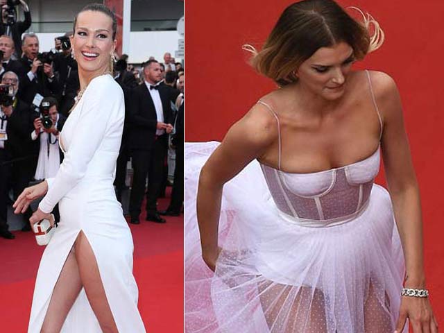 Lại một mỹ nữ khác phải xấu hổ vì váy xẻ cao tại Cannes