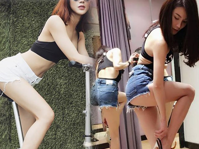 Diệp Lâm Anh mặc quần 5cm ngắn cũn cỡn trên phố