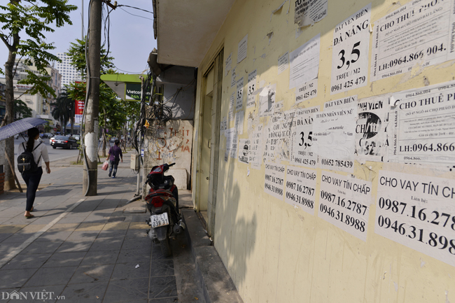 anh: quang cao tin dung den, rao vat bua vay pho phuong ha noi hinh anh 1