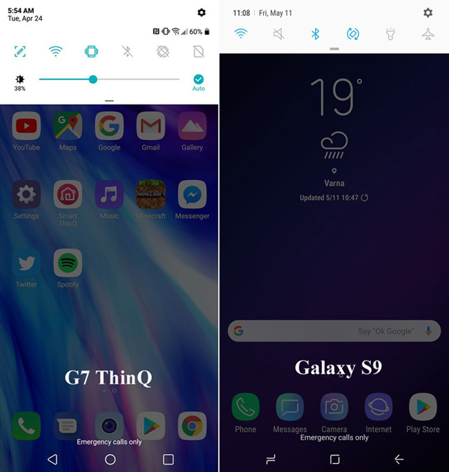 so sanh giao dien truc quan giua lg g7 va galaxy s9 hinh anh 3