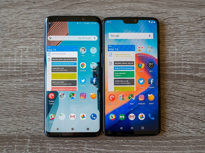 oneplus 6 và galaxy s9