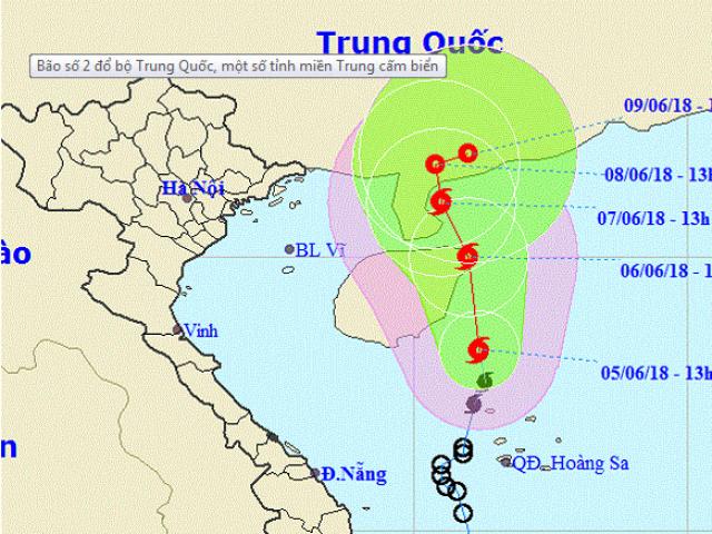 Bão số 2 đổ bộ Trung Quốc, một số tỉnh miền Trung cấm biển