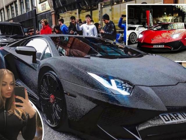 Siêu xe Lamborghini gắn 2 triệu viên pha lê lấp lánh trên đường phố London