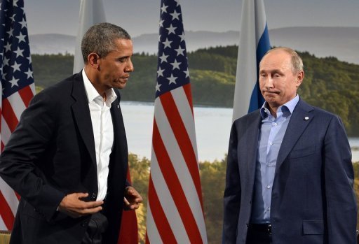 Quan hệ giữa Nga và Mỹ ảnh hưởng vì Snowden. Trong ảnh: Ông Obama và ông Putin gặp nhau tại hội nghị G8 ở Bắc Ireland hồi tháng Sáu (Nguồn: AFP)