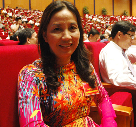 Bà Phạm Thị Thu Bình- Chủ tịch Hội ND tỉnh Hải Dương