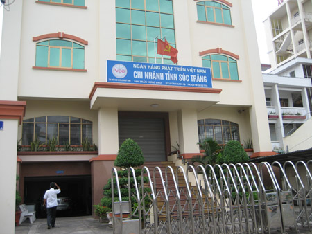Trụ sở Ngân hàng Phát triển Việt Nam (VDB) chi nhánh tỉnh Sóc Trăng.