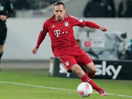 Champions League sẽ là cơ hội tốt để Ribery tiếp tục ghi điểm  trong cuộc đua tranh Quả bóng Vàng FIFA 2013.