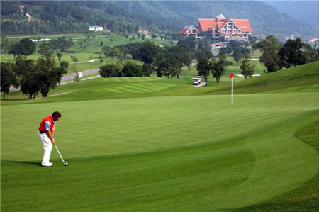 Sân golf Tam Đảo - nơi xảy ra vụ việc.