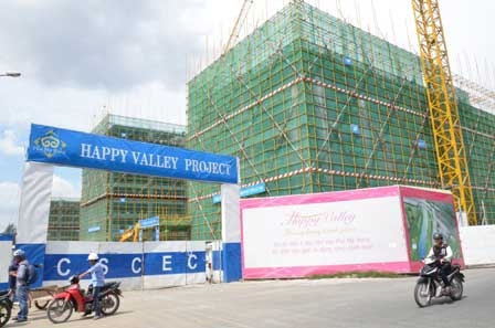 Hiện trường xảy ra bên trong công trình xây dựng Happy Valley