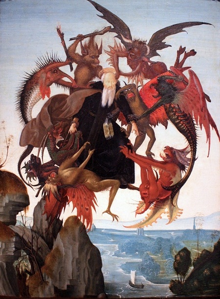 Danh họa người Ý Michelangelo và bức “Sự đau khổ của Thánh Anthony” (1487)