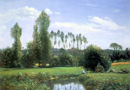 Danh họa người Pháp Claude Monet và bức “Cảnh vật nhìn từ xã Rouelles” (1858)