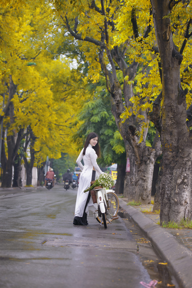 thieu nu diu dang giua khoanh khac ha noi sang thu hinh anh 6