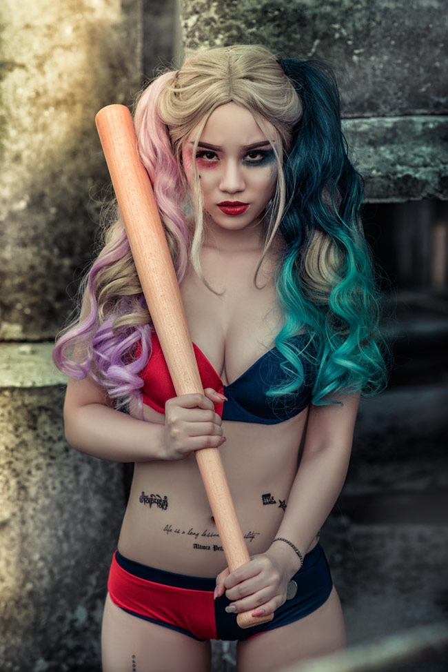 linh miu goi cam hoa than thanh “ac nu” harley quinn hinh anh 8