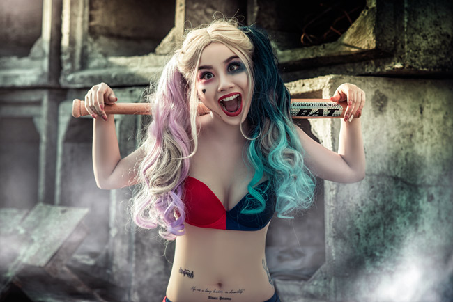 linh miu goi cam hoa than thanh “ac nu” harley quinn hinh anh 2