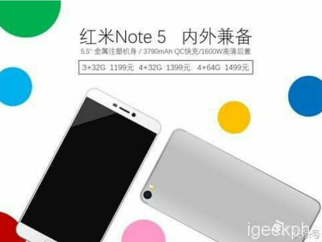 Rò rỉ cấu hình Xiaomi Redmi Note 5 giá rẻ