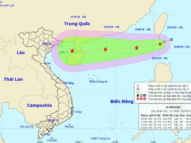 Thông tin mới về siêu bão MANGKHUT và áp thấp nhiệt đới gần Biển Đông