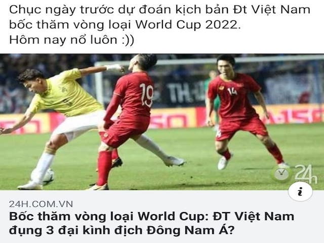 Dân mạng thích thú với ”AFF thu nhỏ” của bảng G vòng loại World Cup 2022 có Việt Nam