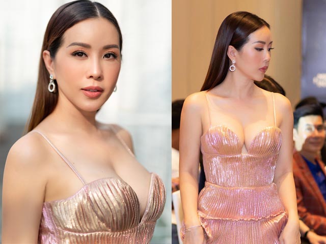 Hoa hậu Thu Hoài khoe vòng 1 táo bạo bên dàn mỹ nam 6 múi