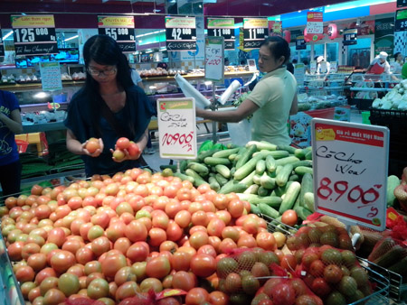 Cà chua tại siêu thị BigC Trường Sơn (TP.HCM).