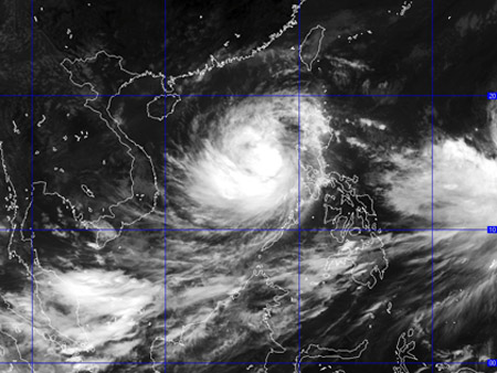 Mây trong bão số 11 (Trung tâm Dự báo KTTVTW)
