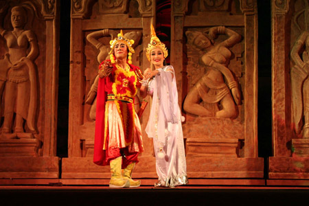 Cảnh trong vở “Nàng Sita” của Nhà hát Chèo Hà Nội.