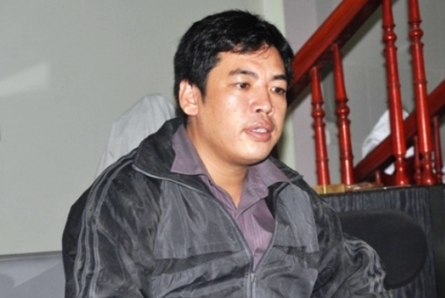 Anh Trần Văn Tiến phản ánh sự việc với phóng viên