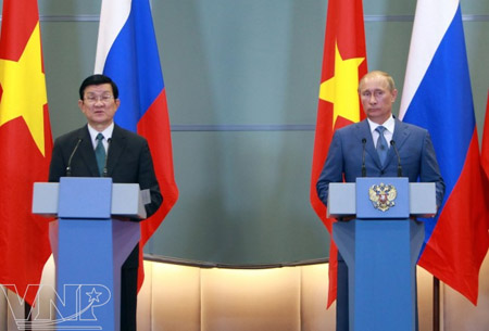 chủ tịch nước Trương Tấn Sang và Tổng thống Nga Putin