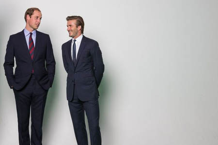 Beckham vốn chơi khá thân với Hoàng tử William