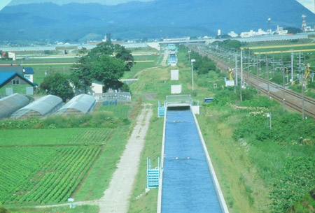 Hộ thống kênh mương kiên cố, hiện đại, khoa học ở Fukagawa (Hokkaido)