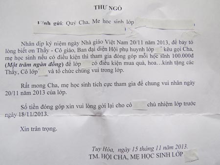 Bức thư ngỏ “có điều kiện”