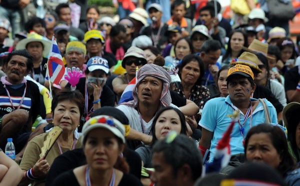 Người biểu tình tụ tập ở Bangkok ngày 30/11 (Nguồn: AFP/TTXVN)