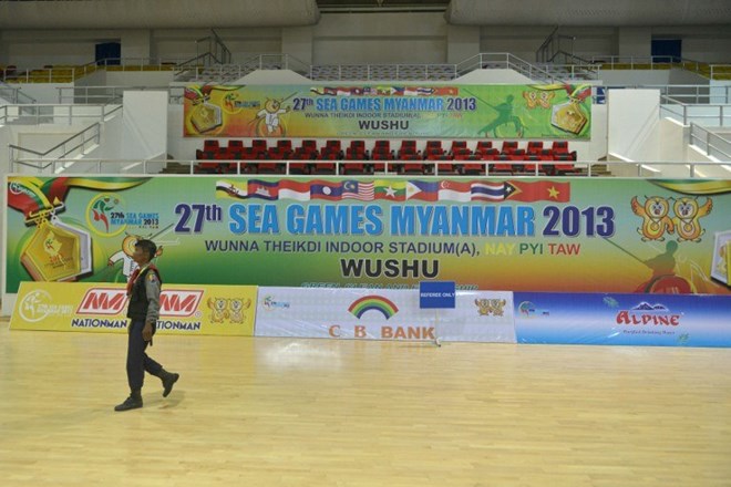 Nhà thi đấu trung tâm SEA Games ở Nay Pyi Taw hôm 30/11 (Nguồn: AFP)