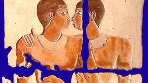 Hình vẽ trên bia mộ của cặp đôi đồng tính nam ở Ai Cập