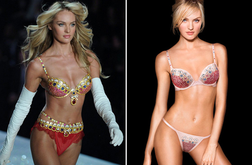 Mẫu Royal Fantasy Bra gốc được Candice Swanepoel trình diễn trong show thời trang và phiên bản 