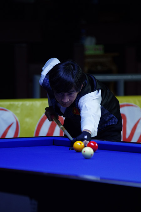 Đặng Đình Tiến đã thi đấu xuất sắc để giành Huy chương Vàng billiards  nội dung carom 1 băng.