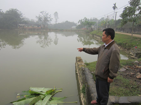 Ông Nguyễn Công Phú - 1 trong 5 hộ tham gia dự án. 